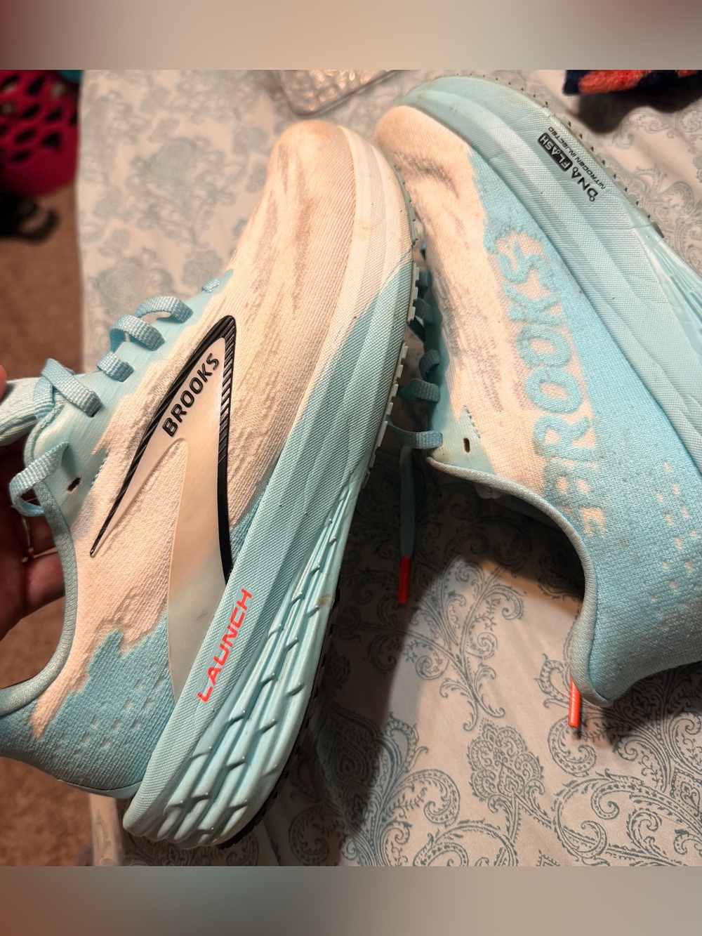 Brooks Launch Women's Light Blue and White Running Shoes